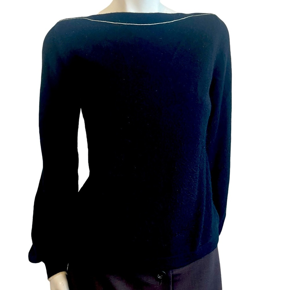 Margaret O'Leary Black  Wool Cashmere  Sweater Size Small